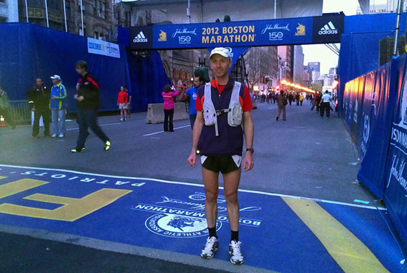 Uli Steidl at the 2012 Boston Marathon