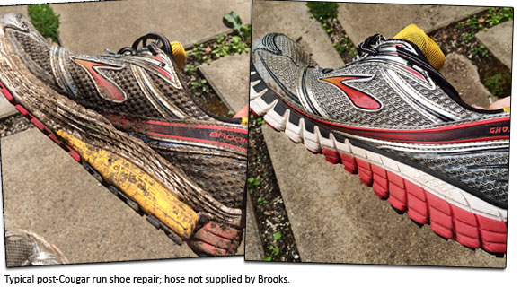 Brooks Ghost with Mud